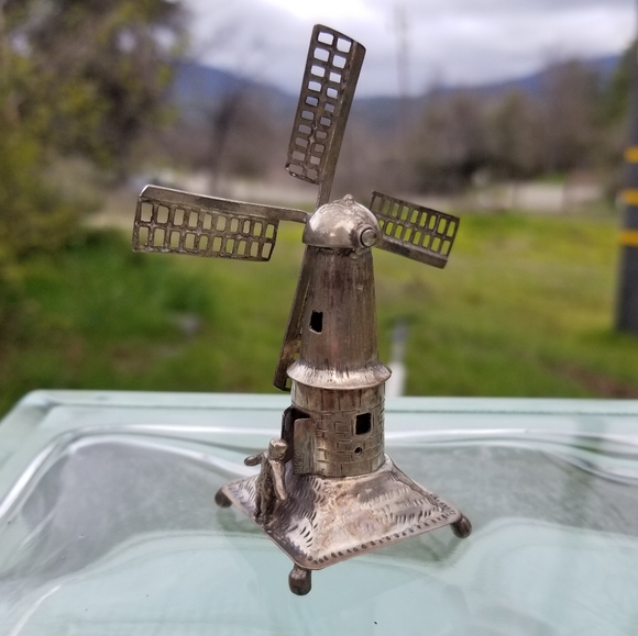 Antique Dutch Sterling Silver Windmill Figurine - Picture 3 of 16